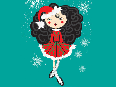 The Reel Santa character christmas dance illustration illustrator irish dance vector