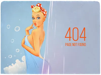 404 404 error girl illustration painting pin up pinup