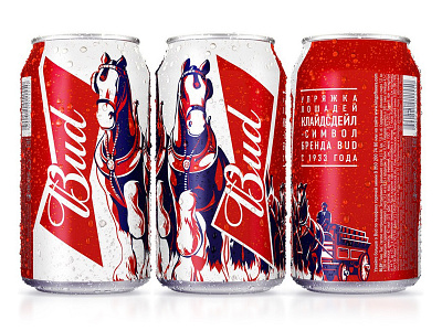 BUD Clydesdales beer branding bud clydesdale graphic