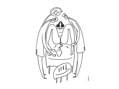 Big baby / Большой ребенок baby bigbaby creative doodle illustration ink