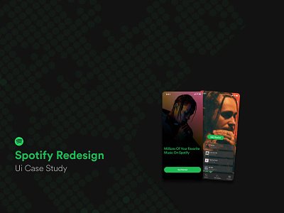 Spotify Redesign app app redesign case study music app spotify app ui user experince user interface ux