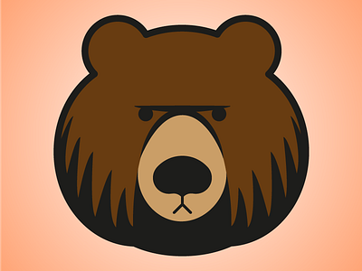 Grumpy bear logo bear logo