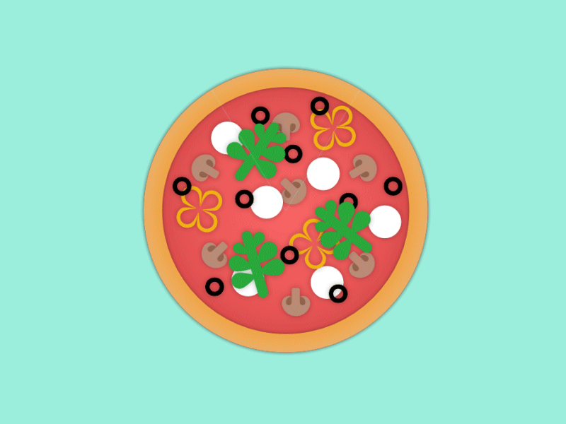 Pizza time ! animation flat illustration motion pizza slice yum