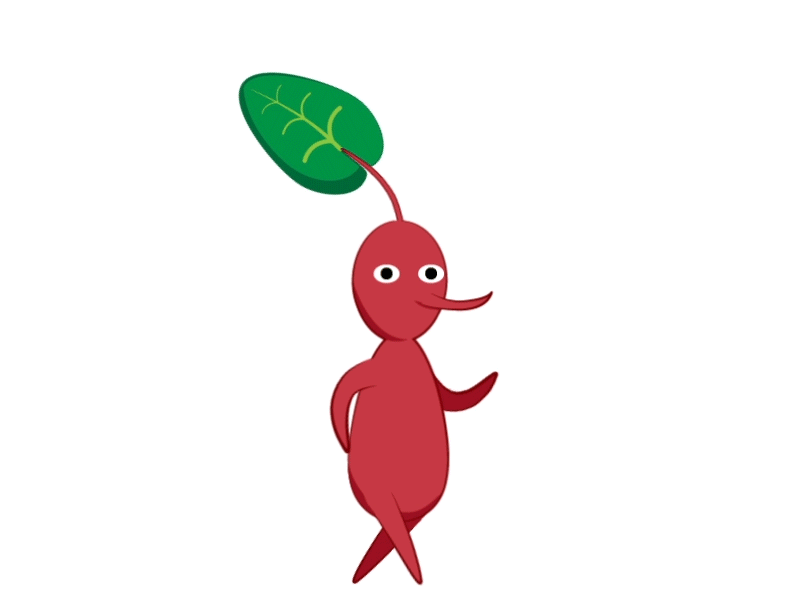 Red pikmin walk cycle after effects duik motion nintendo pikmin walk cycle