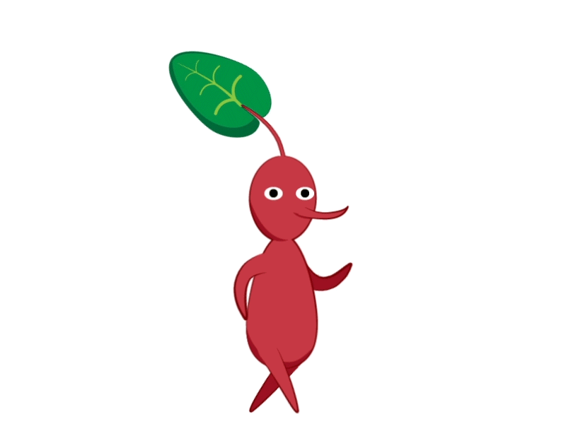 Red pikmin walk cycle nintendo motion pikmin after effects duik walk cycle