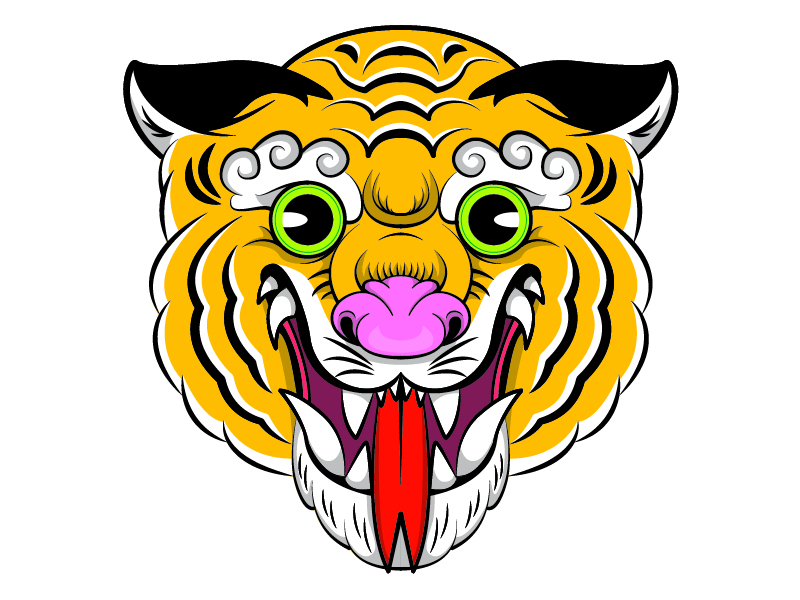 Japanese traditional tiger by Morgane Stimpfling on Dribbble