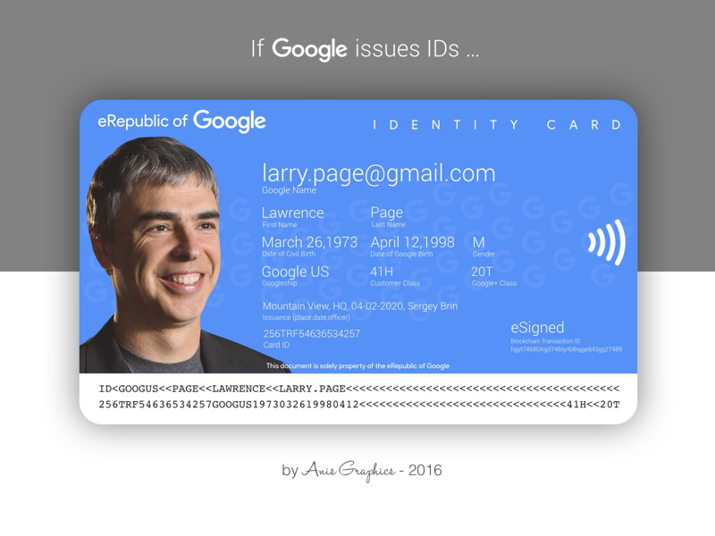 Google ID payment contactless healthcare anticipation dailyui id social identity card google