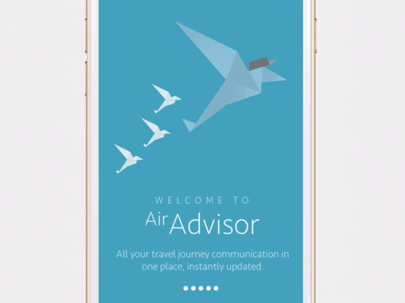 Air Mobile App First Screen