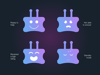 Bot Icons app bot chatbot chatbox dailyui design emotions icon illustration logo messenger mobile ui ux vector
