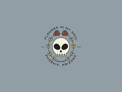 Skull and Roses Logo logo logodesign roses roses logo skull skull art skull logo tshirt design