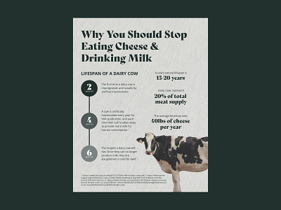 Vegan Infographic: Dairy Industry cheese cow infographic layout design vegan