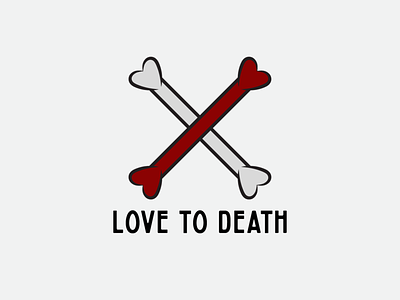 Dating App Love to Death Logo bonelogo boneslogo dailylogochallenge datingapp datinglogo logo logodesign lovetodeath skeletonlogo xlogo