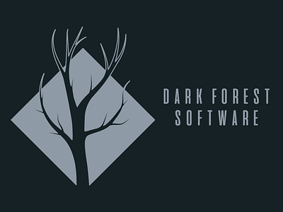 Dark Forest Software Logo creepy tree dark forest forest forest logo software logo tree logo