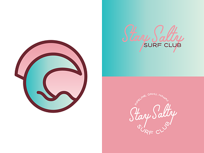 Stay Salty Surf Club Logo branding hawaii logo logo design logoinspiration surf club surf club logo surf logo wave wave logo