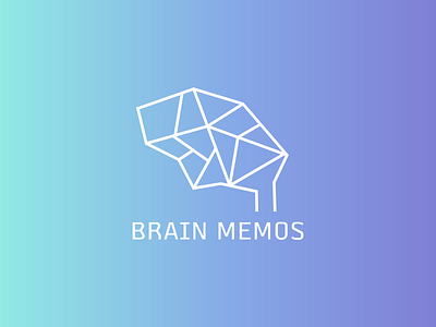 Brain Memos brain brain logo geometric brain logo geometric logo logo logodesign logodesigner