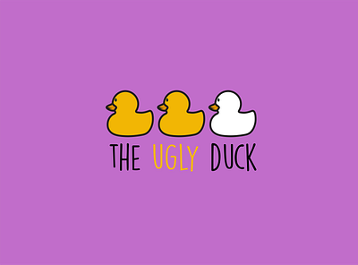 The Ugly Duck Logo bath logo duck duck logo duckling inktober logodesign logodesigner misfit rubber duckie ugly duckling
