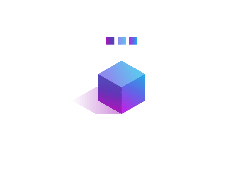 Gradient Exploration cube exploration gradient illustrator isometric