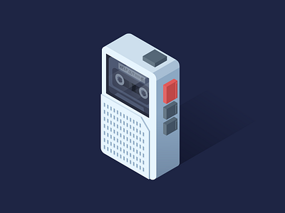 Tape Recorder cassette tape isometric retro steven universe tape recorder