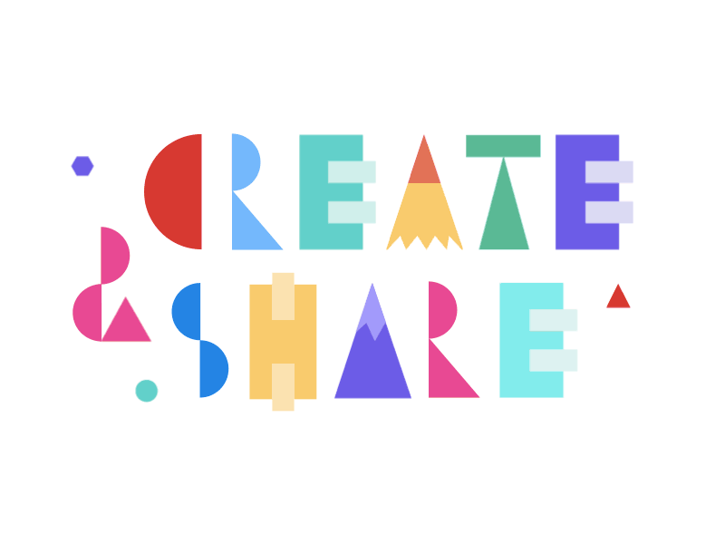 Create & Share after effects animation geometric motion graphics type typography