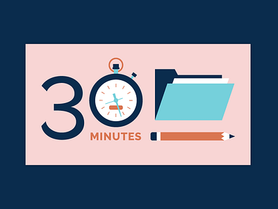30 Minute Portfolio blog clock copywriting header illustration pencil portfolio stopwatch time timer writing