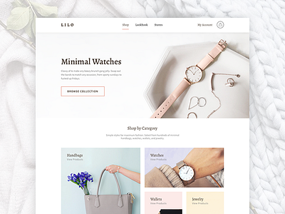 Shop ecommerce fashion landing page store ui website