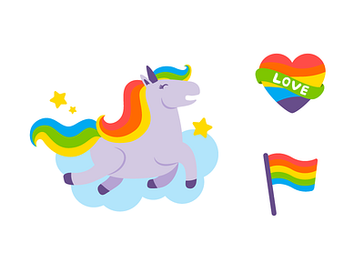 Happy Pride Month 🏳️‍🌈 flag heart lgbtq love pride month unicorn vimeo