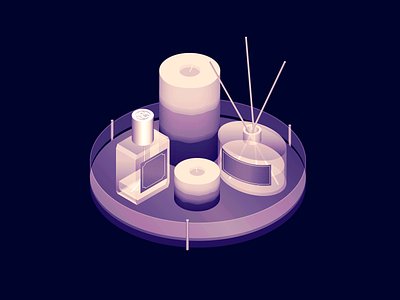 Tranquil | Vectober #2 candle inktober inktober2018 perfume scent tranquil tray vectober