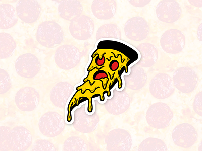 Pizza Sticker cheese drool food junk food pizza snack sticker stickermule