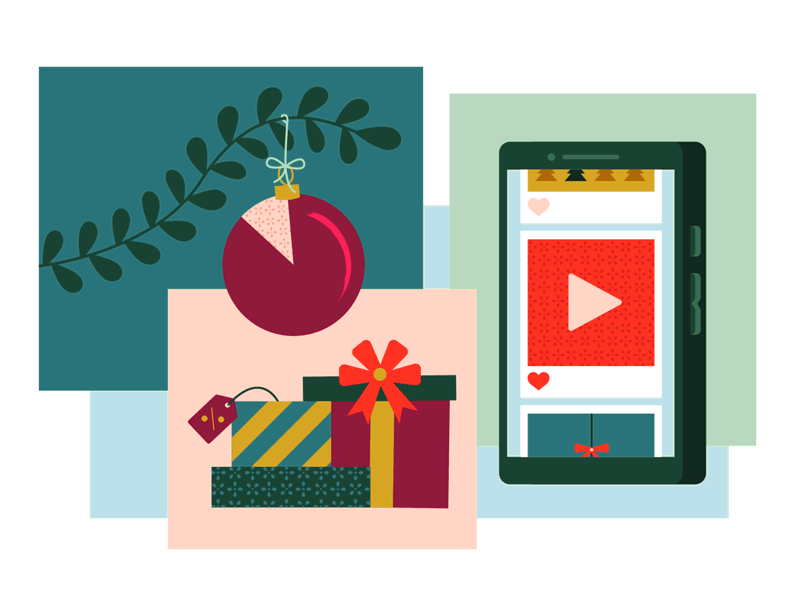 Tis the Season 🎄 animation christmas gift holiday infographic instagram ornament phone present scroll social media video