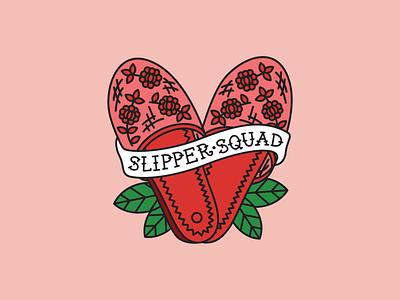 Slipper Squad asian heart shoes slippers sticker tattoo