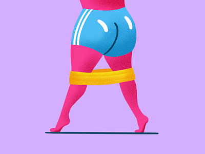 A is for Ass Workout 36 days of type a booty exercise legs letter procreate type workout