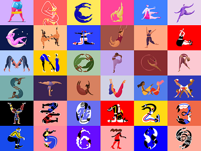 36 Days of Type: 2019 36 days of type dance fashion letter number type women yoga