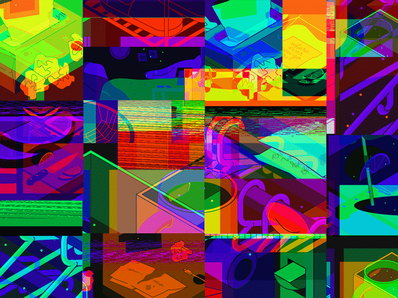 Distorted Memories distortion error glitch illustration isometric