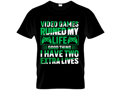gamer t-shirt design design game lover gamer design gaming t shirt design graphic design illustration typography vector