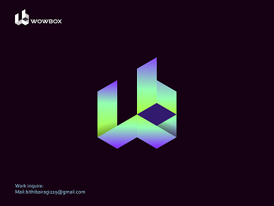 Wowbox Creative Modern W & b Letter Logo Concept 3d a b c d e f g h i j k l m n o p abstract logo animation b logo branding branding identity design graphic design icon illustration logo logo design logo maker mark minimalist logo q r s t u v w x y z symbol ui w letter