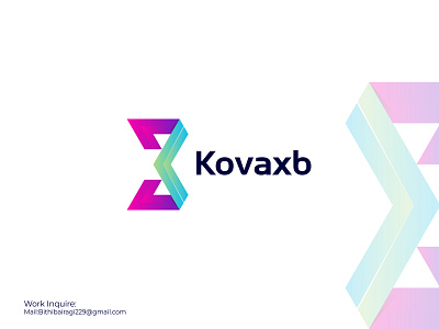 Kovaxb Modern K & X Logo Design Concept