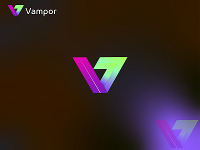 Vampor Modern V Logo Concept