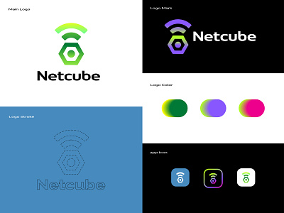 Netcube Abstract Brand Identity Concept