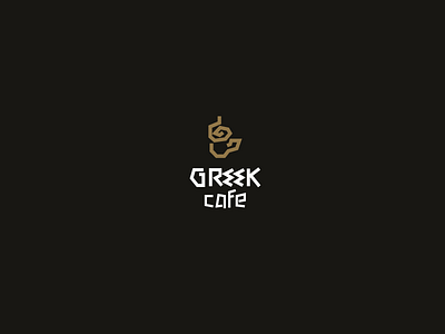 Greek Cafe art cafe coffee greek line