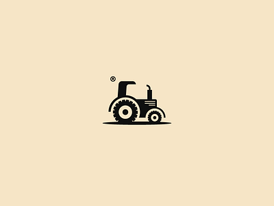 Tractor farm farmer farming logo negativespace tractor