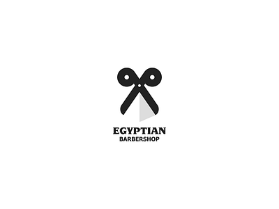 Egyptian Barbershop barbershop logo egypt egyptian logo negative space logo pyramid logo