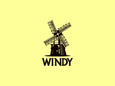 Windmill classic mark icon mark vector wind windmill logo windmill mark