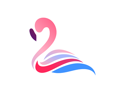 Flamingo beach beauty bird bird icon bird illustration bird logo bird of paradise birds blue brand flamingo flamingo icon flamingo logo flamingo mark flamingos gradient icon simple summer tropical