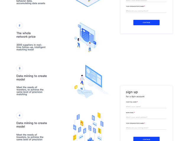 APIN- Scrolling Form Landing Page by DaXU for RED on Dribbble