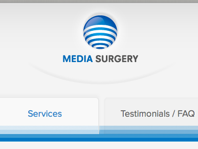 Media Surgery website header