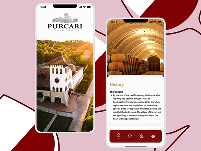 Purcari Wine App app design graphic design typography ui ux