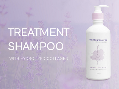 Package design for lavender shampoo design graphic design package