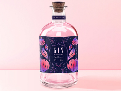 Package design for Apple&Cinnamon Gin