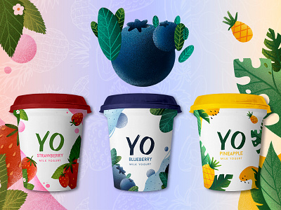 YO! Packaging design for Yogurt box design graphic design label mock up pack package packagedesign packagingpro product