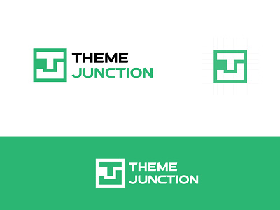 Theme Junction Logo agency logo branding design graphic design it logo logo tech logo technology logo web development